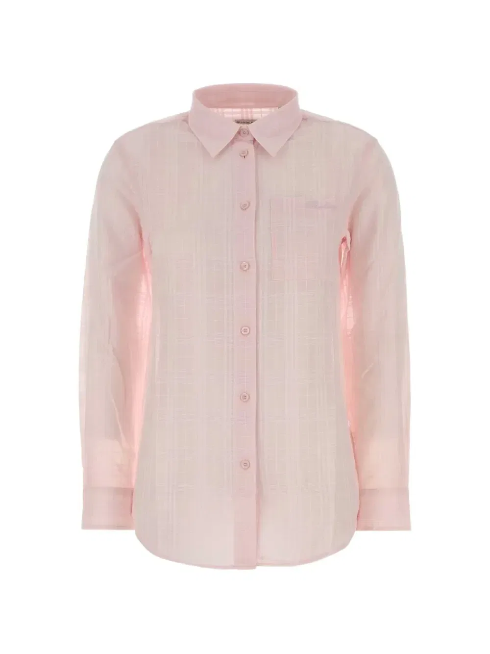 Рубашка из хлопка в клетку Burberry, розовый