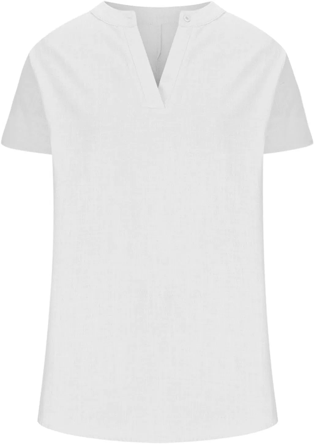 Женская футболка с V-образным вырезом Oversize, White — фото 3