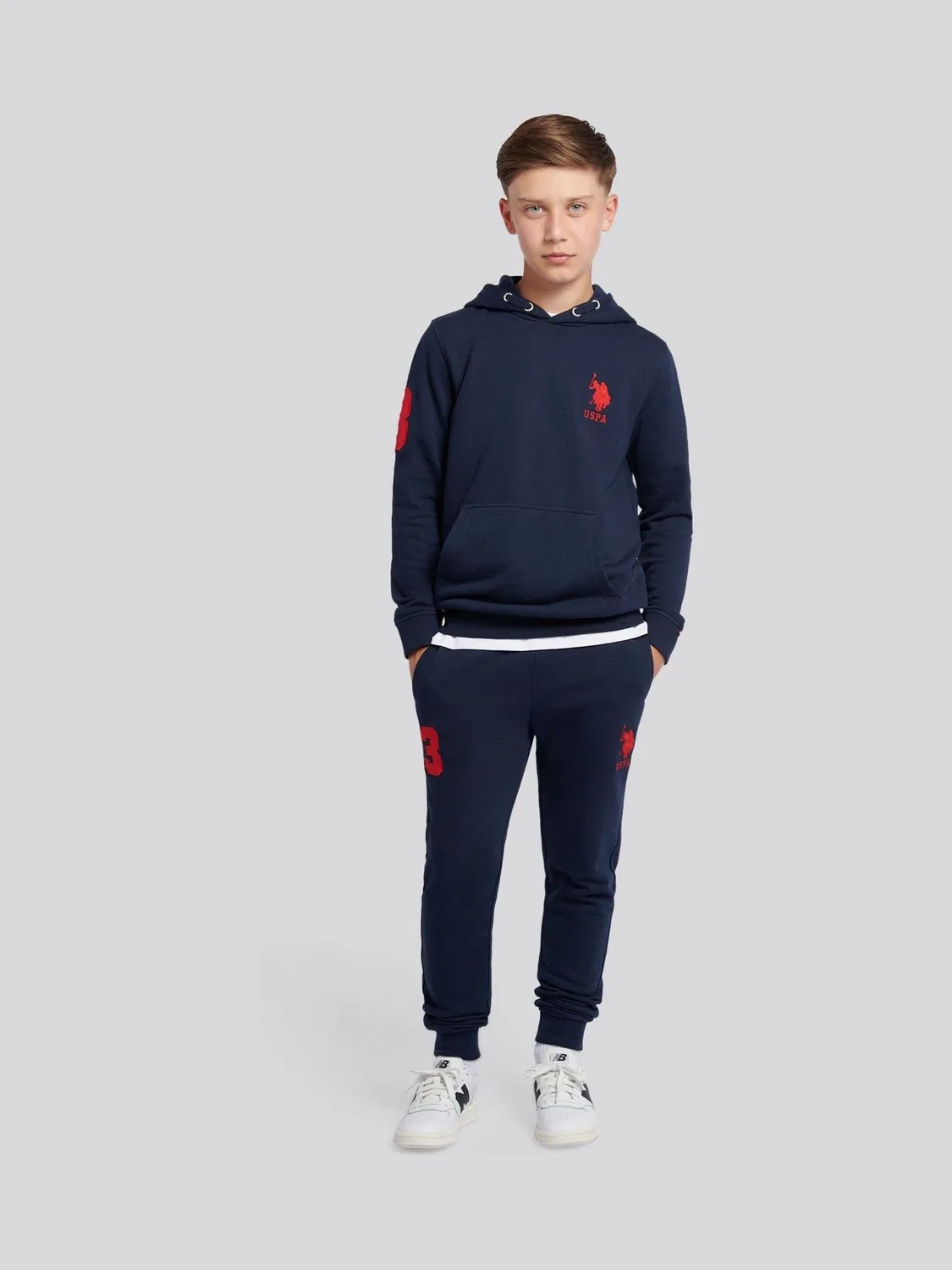 Джоггеры U.S. Polo Assn. Player 3 Loopback, темно-синие — фото 3