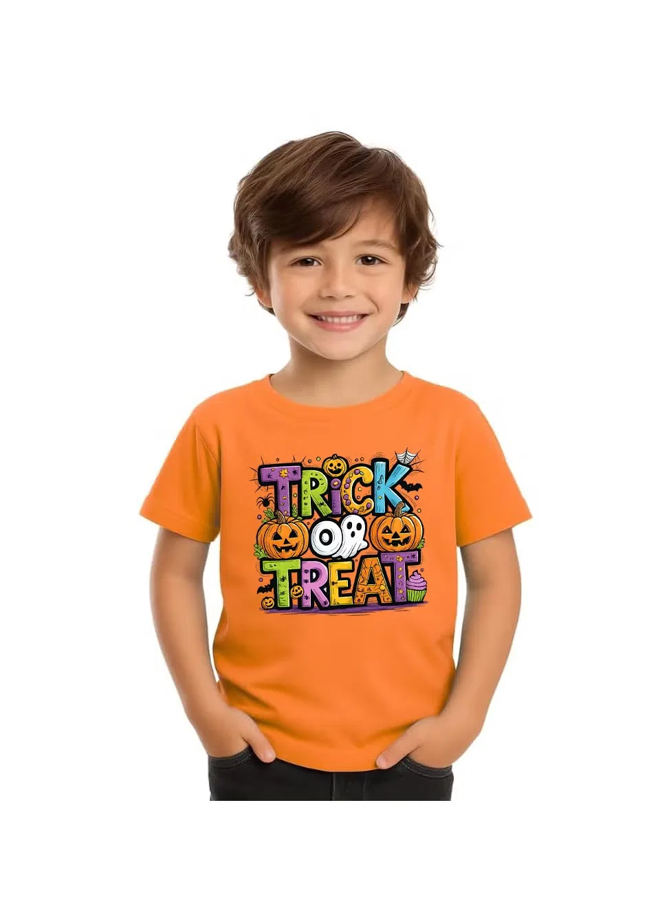 Футболка с принтом тыквы для мальчиков Printshop4Me, дизайн 1