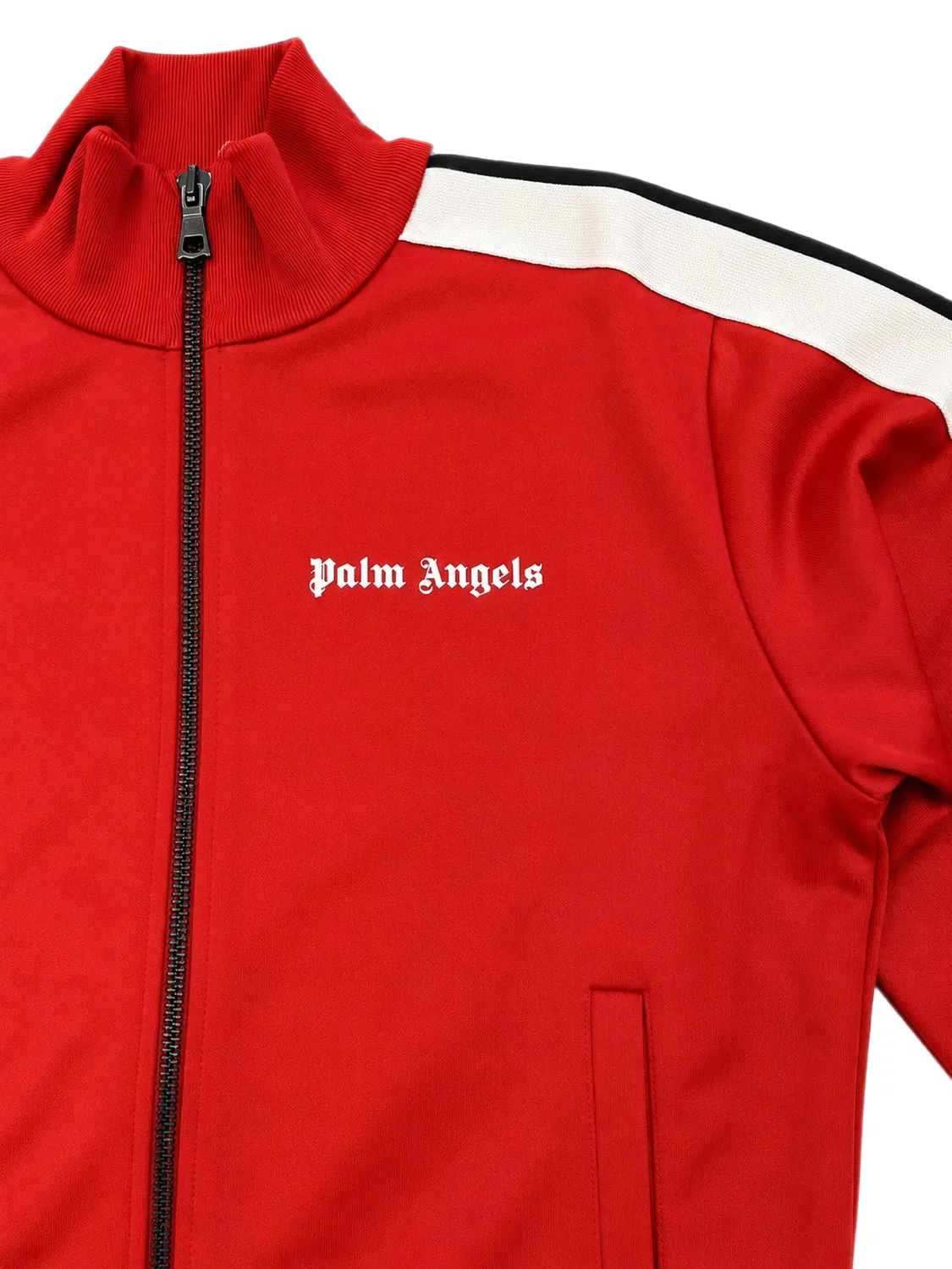 Куртка с логотипом и полосками Palm Angels Kids, красный — фото 3