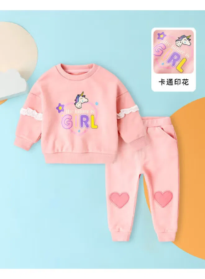 Комплект детский с капюшоном Doodle Home, розовый