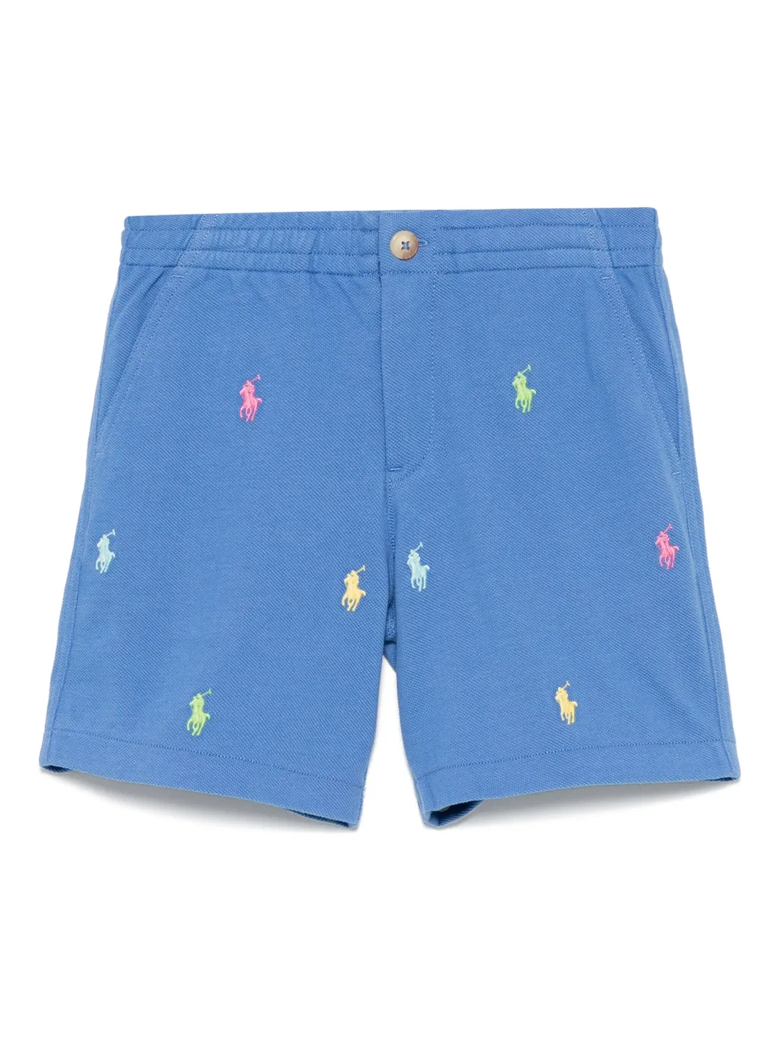 Шорты с вышивкой на пони Polo Ralph Lauren, голубой