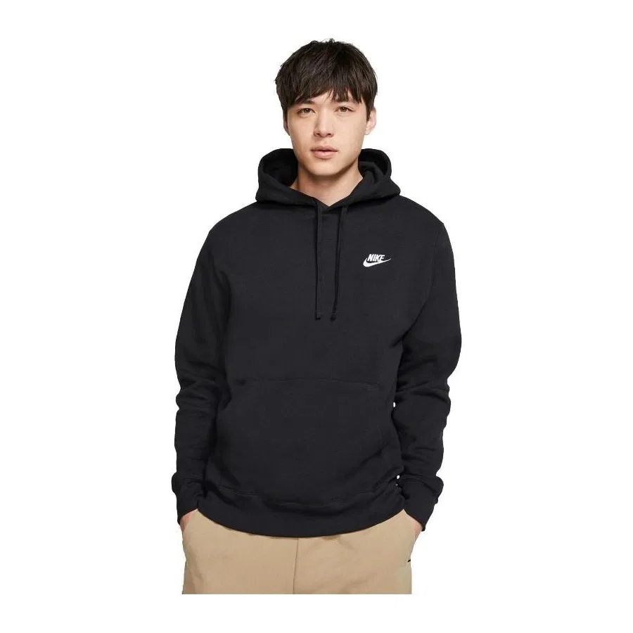 Мужской свитшот с капюшоном Sportswear Club Fleece Nike, Черный