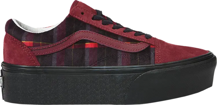 

Кроссовки Vans Old Skool Stackform Velvet Plaid, красный