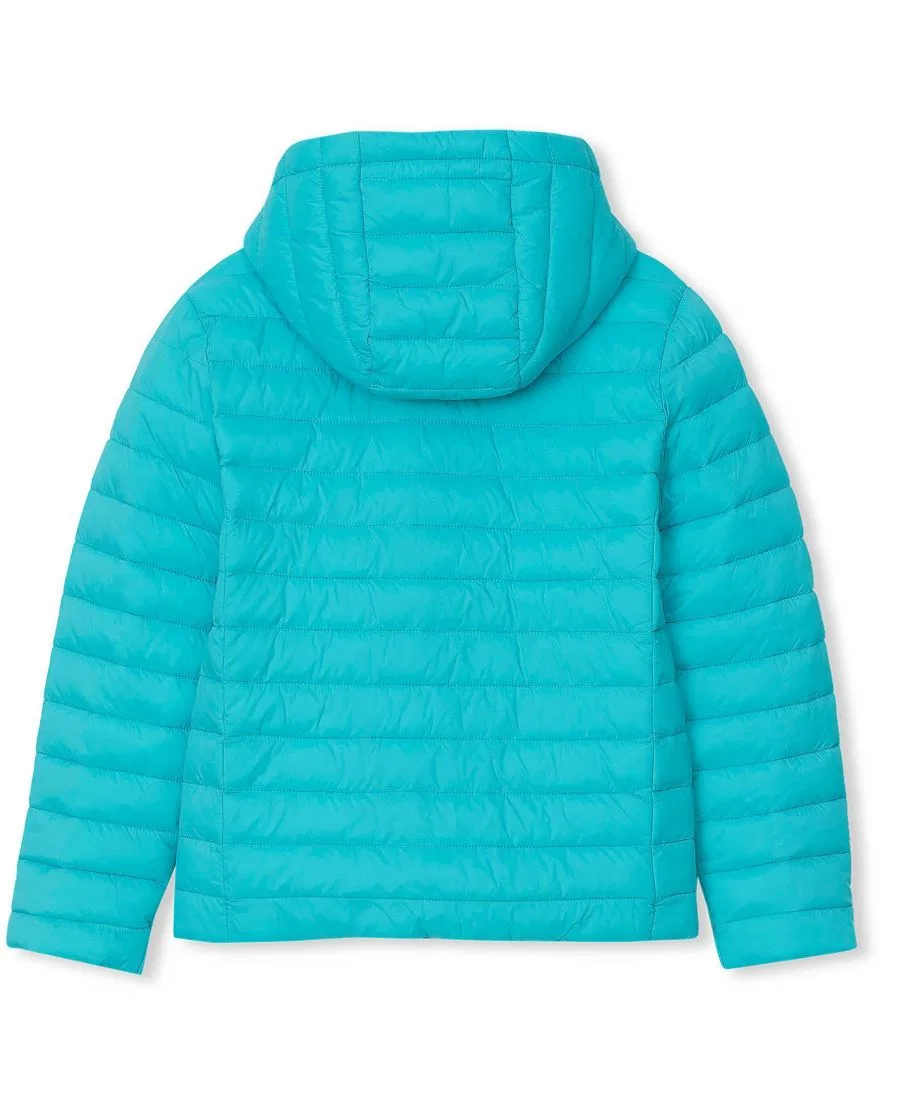 Детская куртка с капюшоном, стеганая, с утеплителем PrimaLoft Lands' End, Ceramic Blue — фото 2