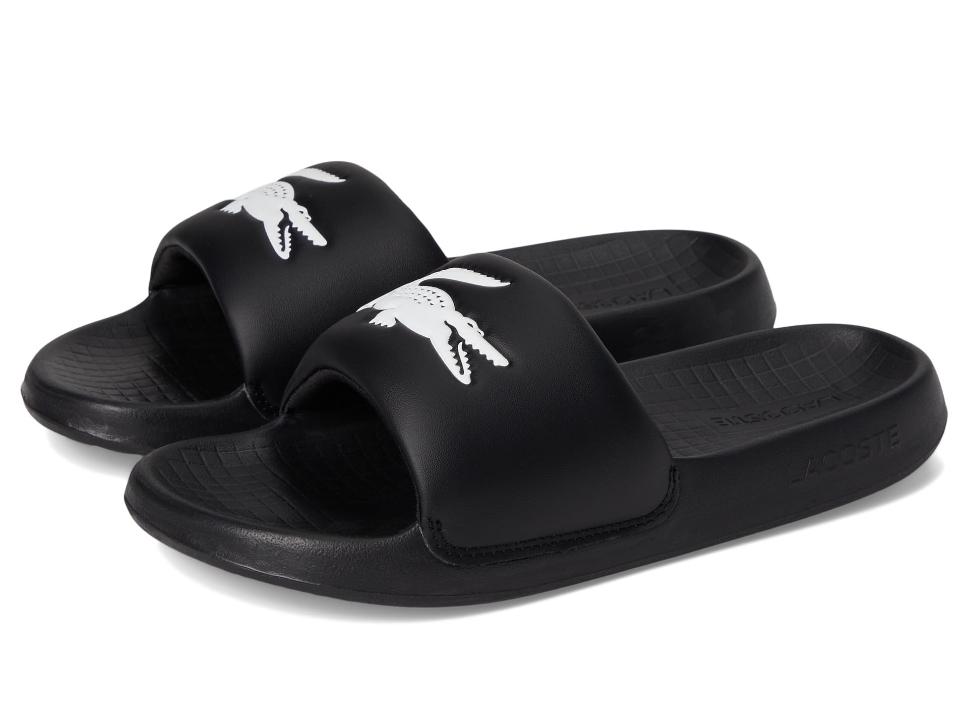 

Сандалии Lacoste Serve Slide 1.0, цвет Black/White Croc