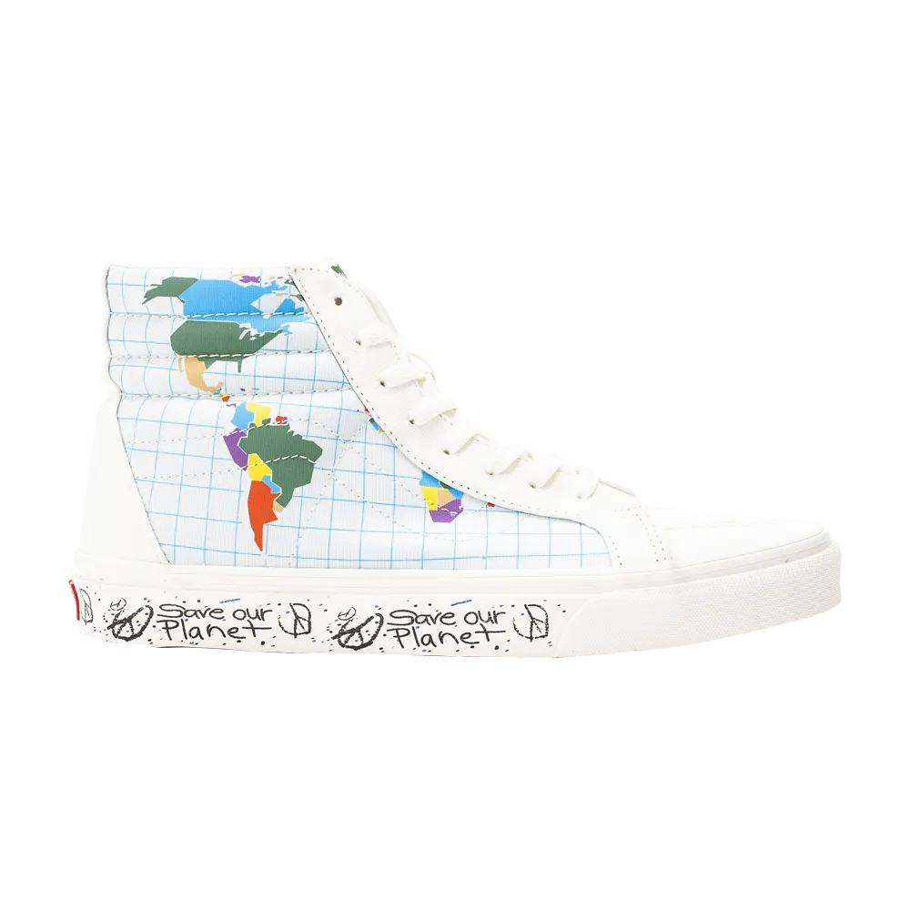 

Кроссовки Save Our Planet x Sk8-Hi Reissue Vans, белый