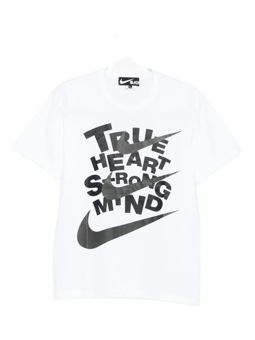 

Футболка с принтом-слоганом Black Comme Des Garçons, белый