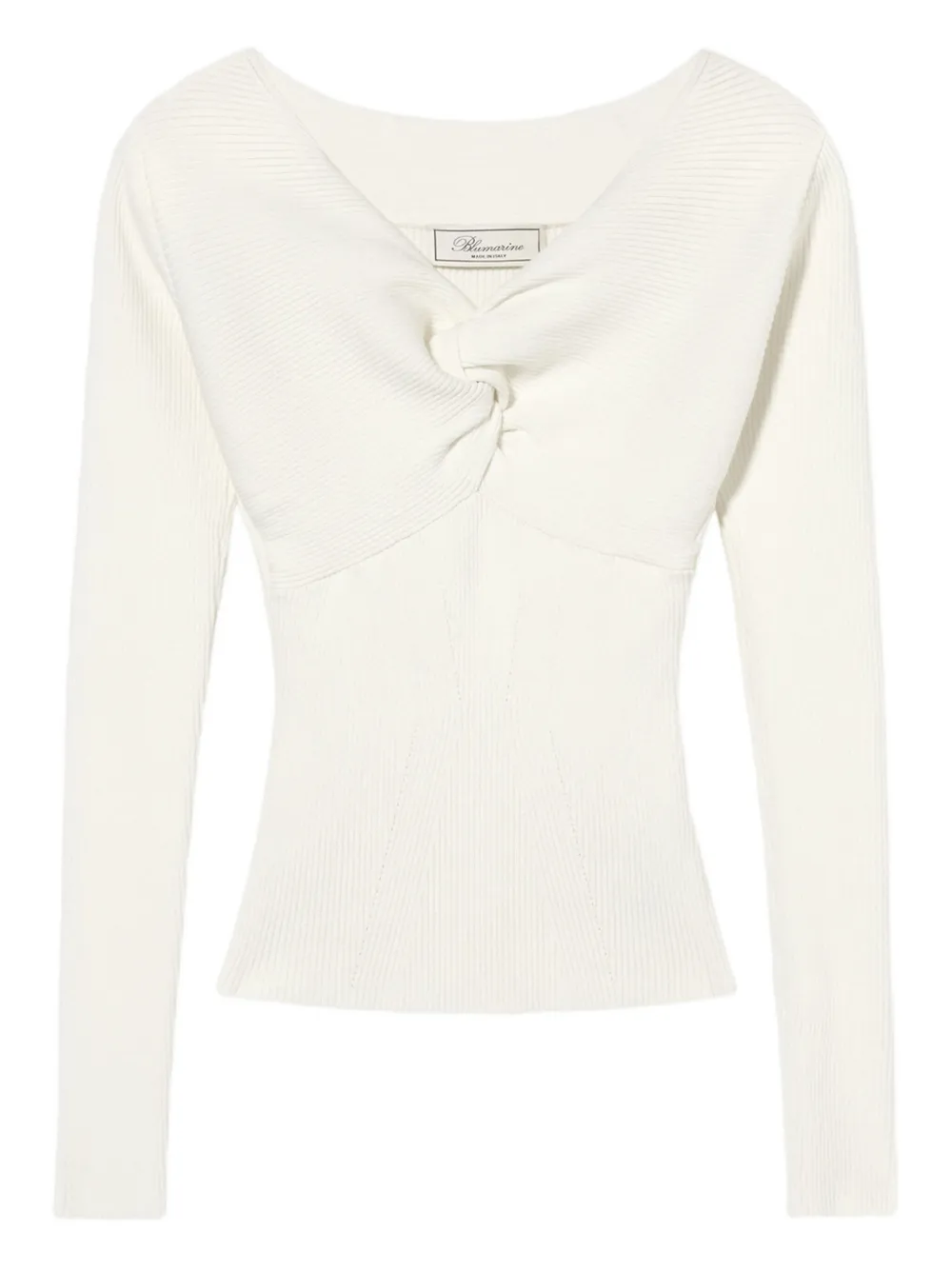 

Топ в рубчик с драпировкой BLUMARINE, белый