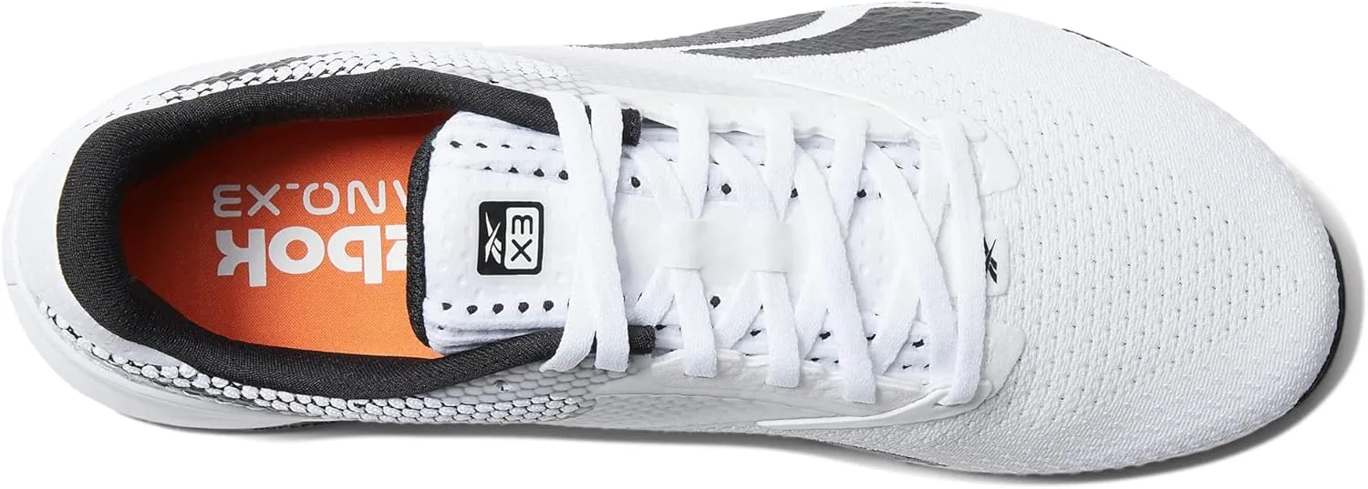 Кроссовки Reebok Unisex Nano X3, белый/черный/оранжевый — фото 2