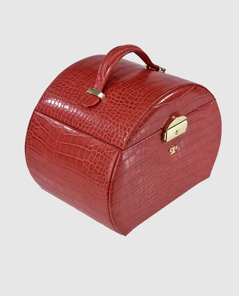 Шкатулка для драгоценностей Pierre Cardin красного цвета с кокосовой отделкой, красный — фото 2