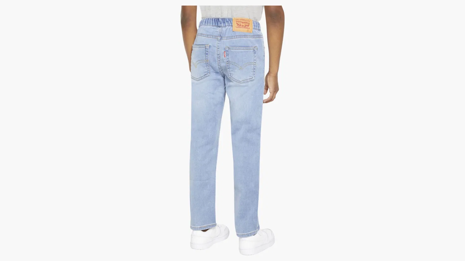 Узкие брюки на резинке для мальчиков 4-7 лет Levi's, Light Wash — фото 3