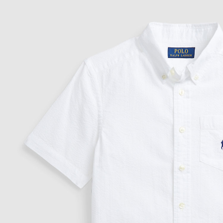 SS24 Однотонная футболка Лето Детская Белая Polo Ralph Lauren — фото 4