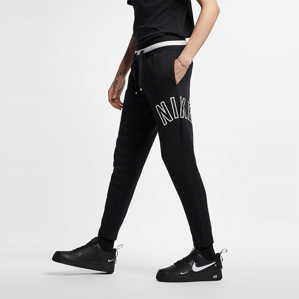 Спортивные штаны Nike Casual Sports Slim Fit Fleece Long Pants Black, черный — фото 2