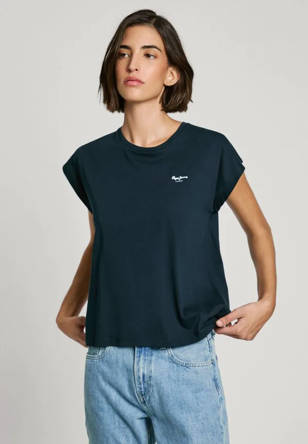 

Базовая футболка blooma Pepe Jeans, Dulwich Blue, Синий, Базовая футболка blooma Pepe Jeans, Dulwich Blue