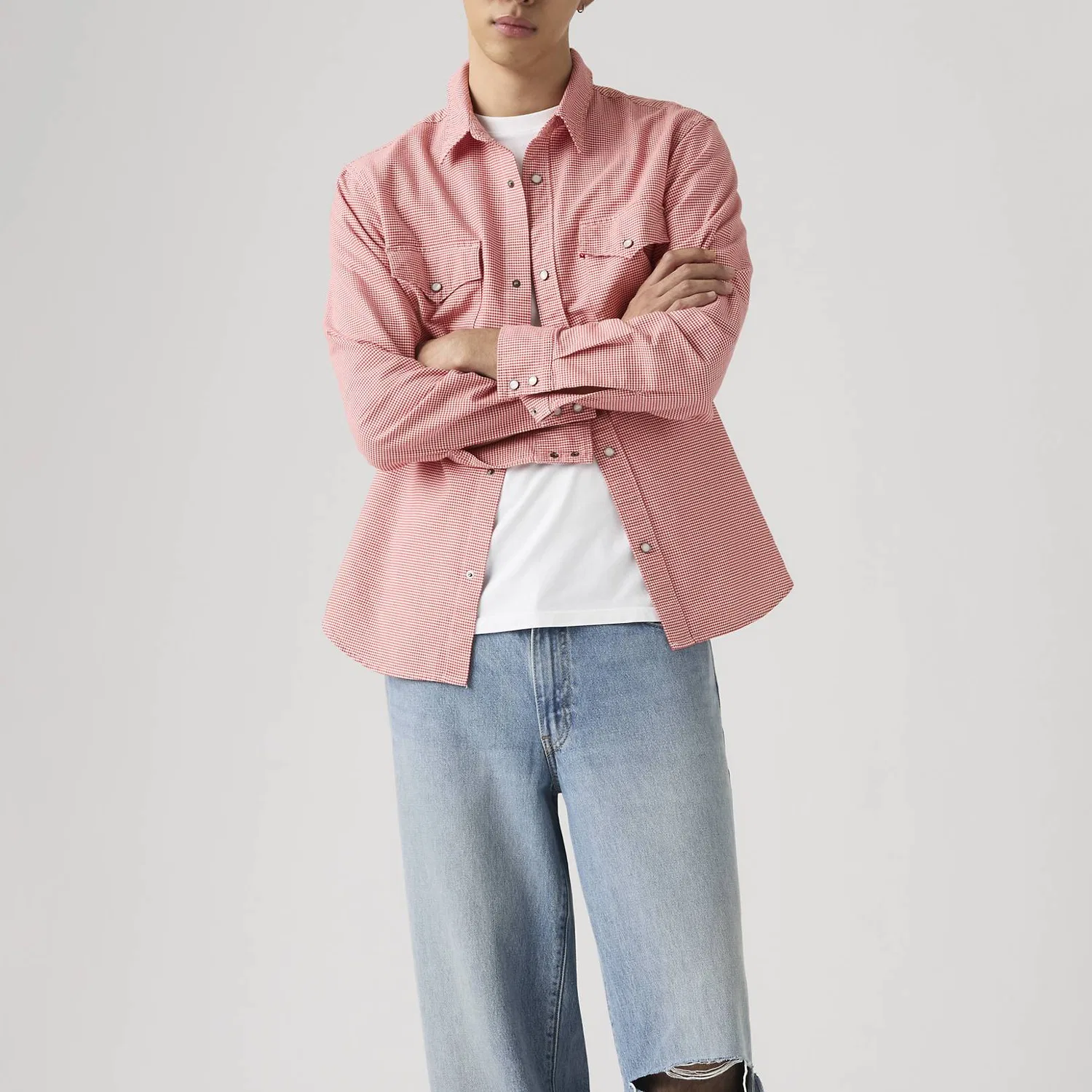 Рубашка мужская Red Pointed Collar Moderate Levis — фото 3