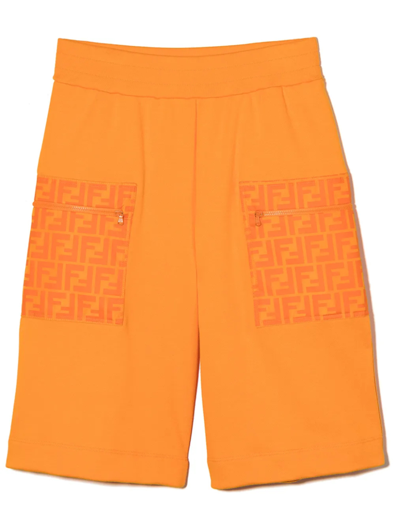 

Шорты бермуды с логотипом FF Fendi Kids, оранжевый