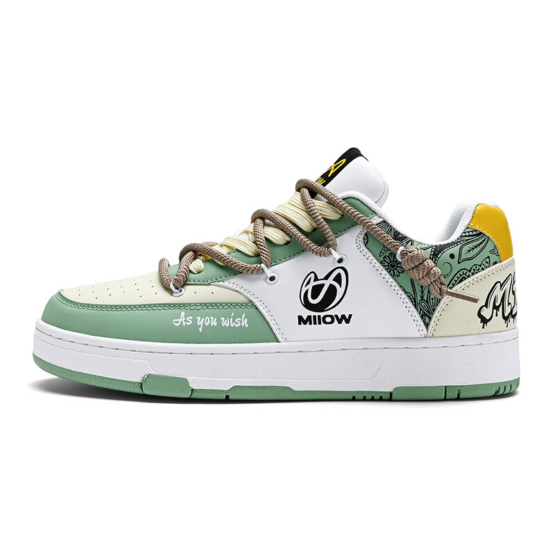 

Кроссовки MIIOW Trend Party Series Skateboarding Shoes Unisex Low-top, зеленый