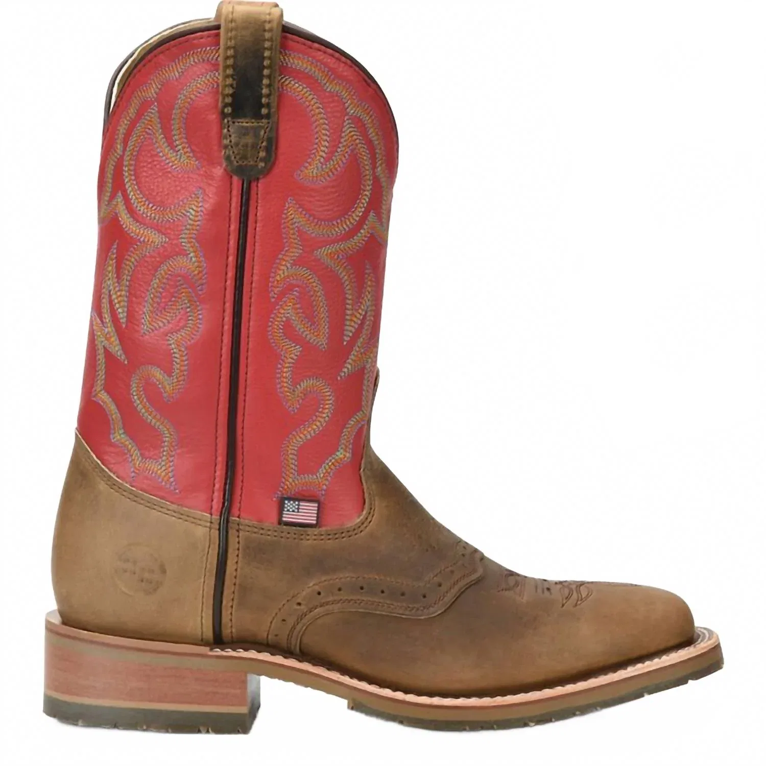 Double-H Boots Мужские ковбойские сапоги Roger красного цвета — фото 2