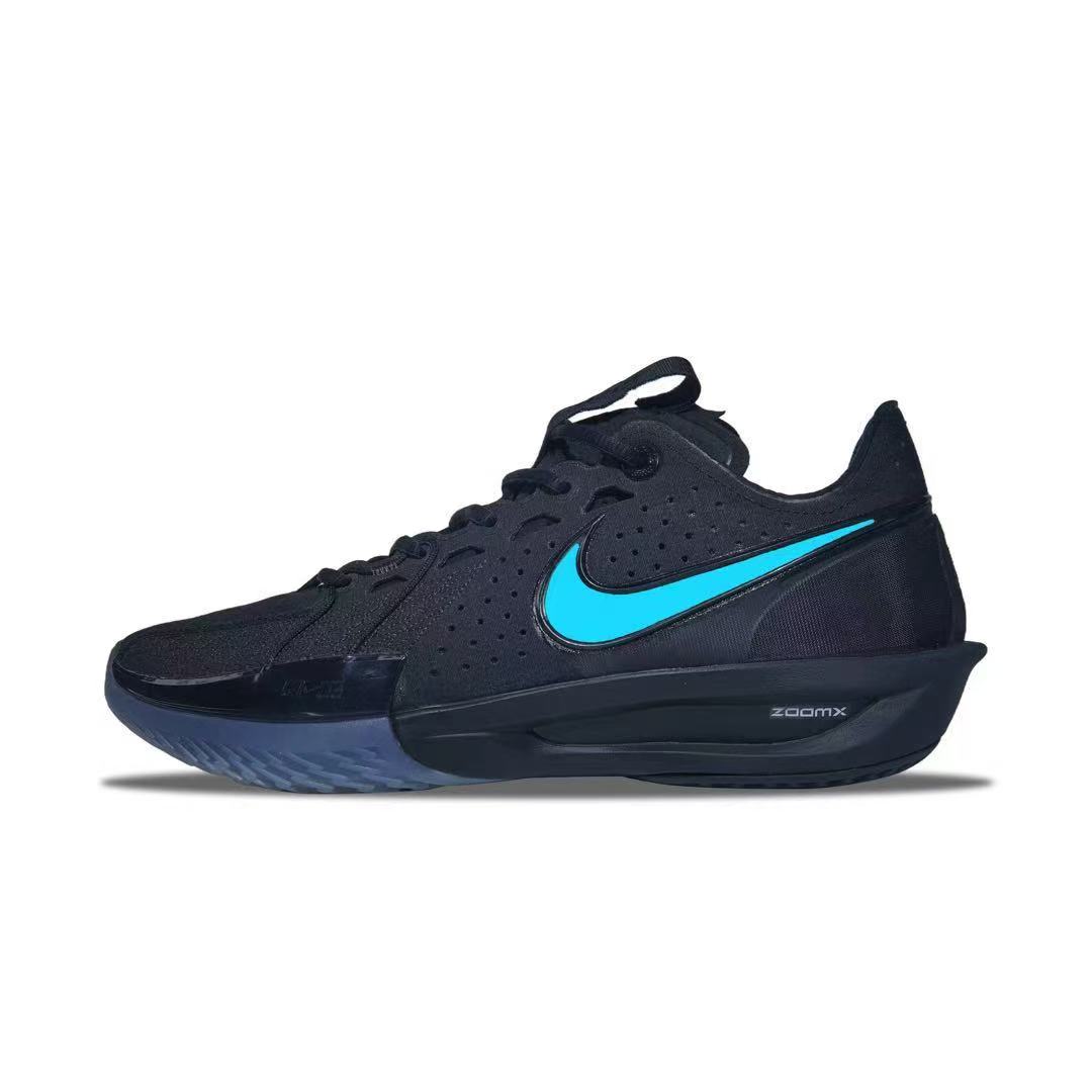 

Nike Баскетбольные кроссовки Air Zoom GT Cut 3 с амортизацией, противоскользящие и износостойкие, низкие, мужские, черно-зеленые