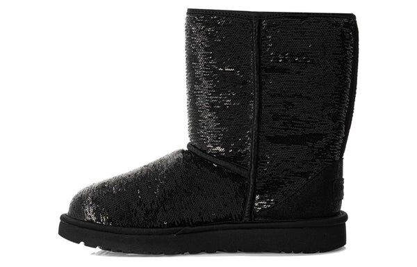 Кеды классические короткие космос пайетки Ugg, черный — фото 2