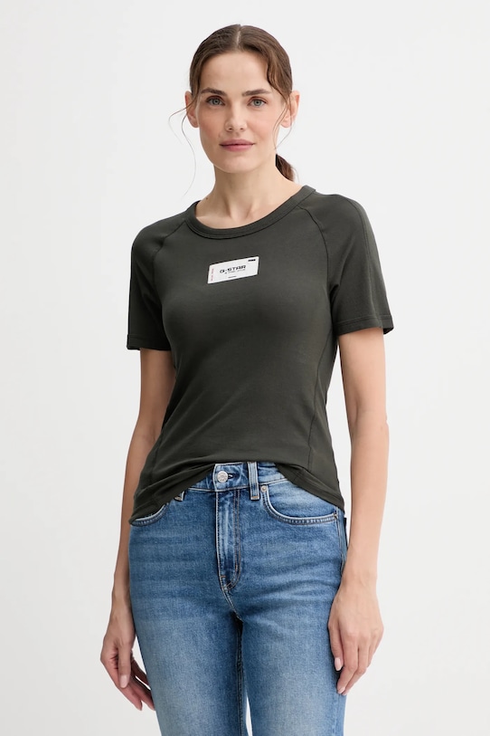 

Хлопковая футболка G-Star, зеленый