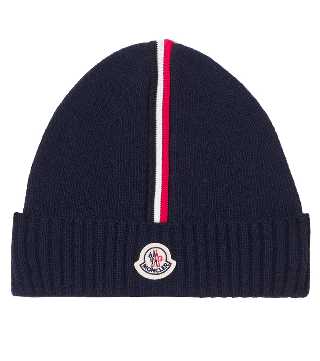 

Шерстяная шапка с логотипом Moncler Enfant, темно-синий