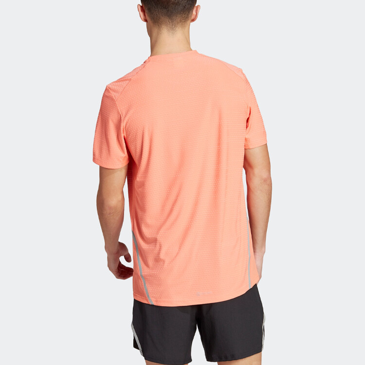 Футболка мужская кораллово-розовая Adidas, розовый — фото 3