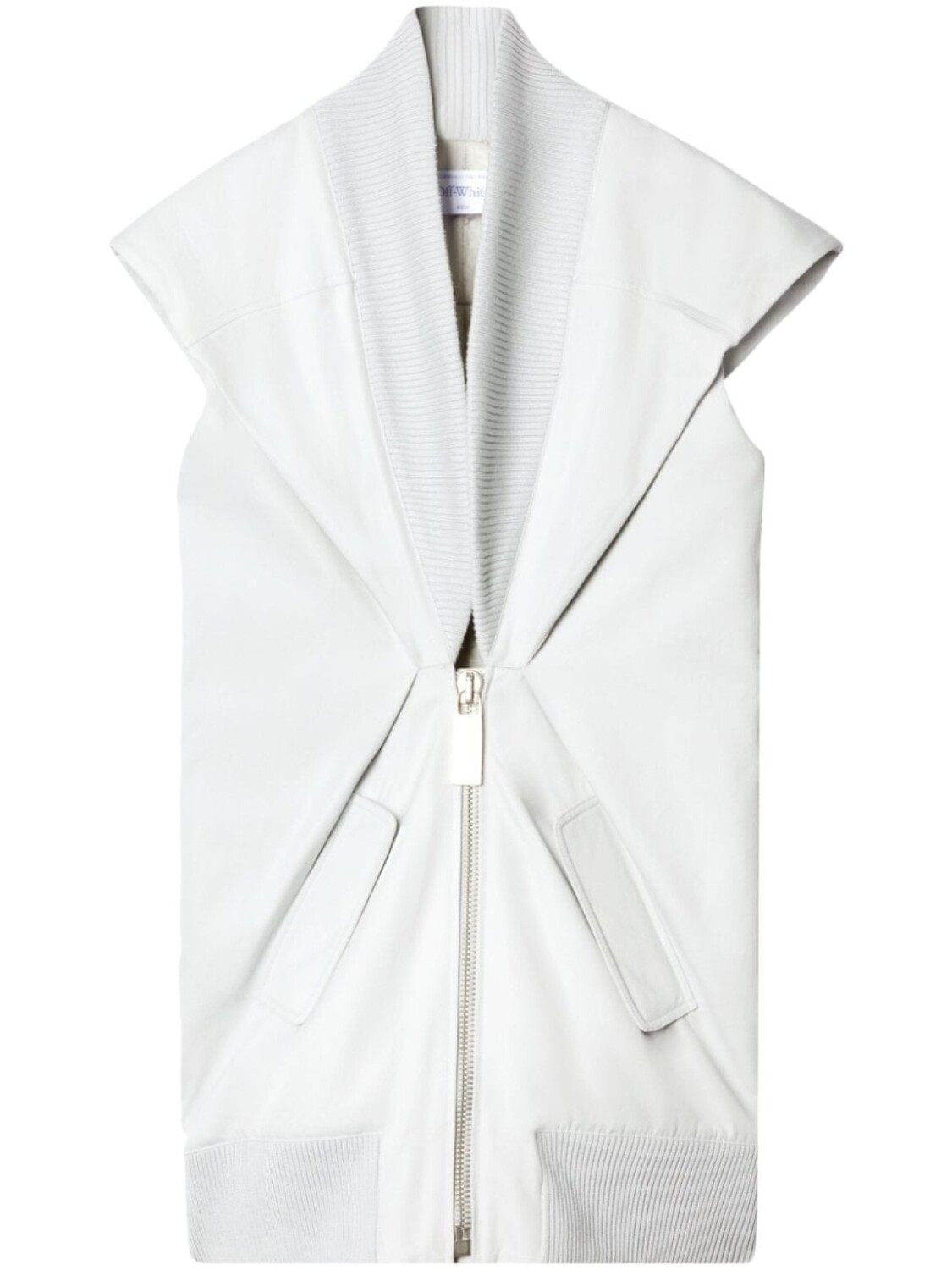 

Off-White дутое платье мини Co S/S без рукавов, белый