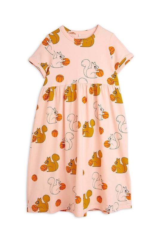 

Mini Rodini Платье детское Белочки, розовый