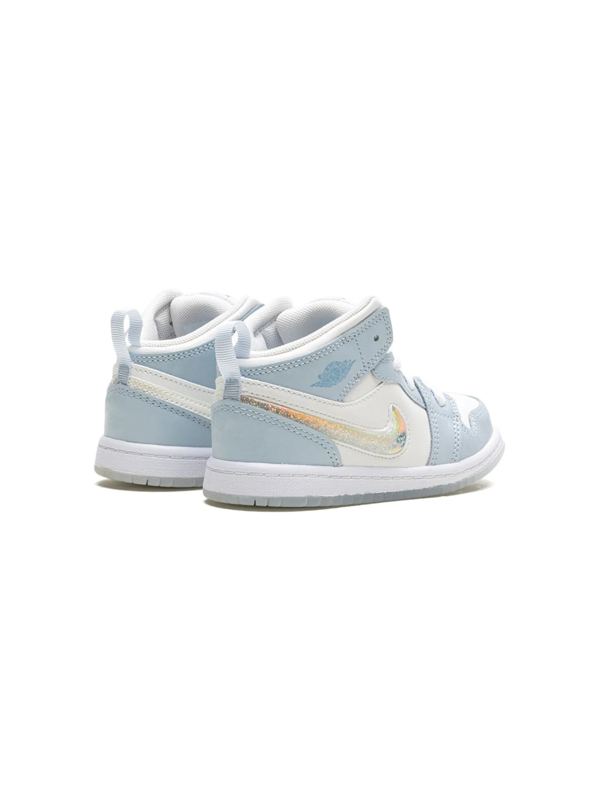 Кроссовки Air Jordan 1 Mid Glitter Swoosh Jordan Kids, синий — фото 3