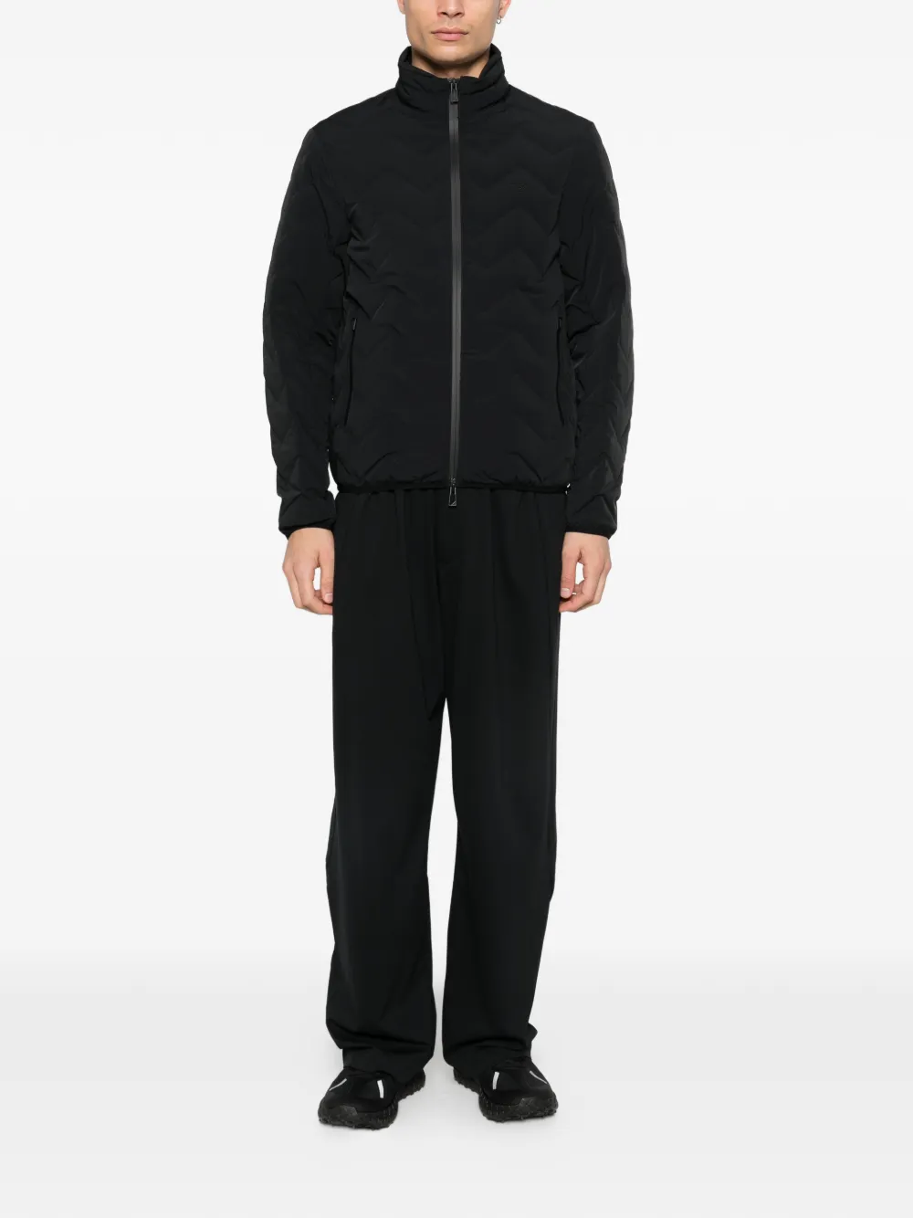 Стеганая куртка на молнии Emporio Armani, черный — фото 2