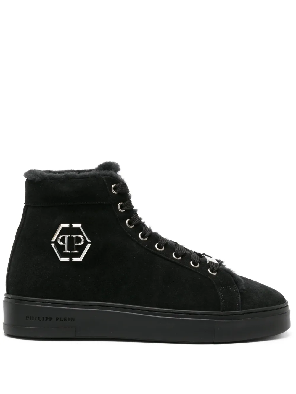 Высокие кеды с логотипом Hexagon Philipp Plein, черный