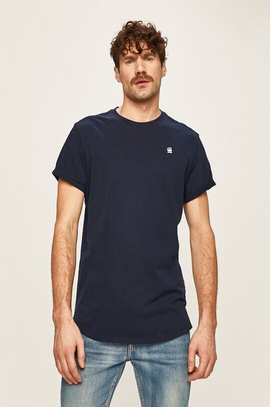 

Хлопковая футболка G-Star Raw, темно-синий