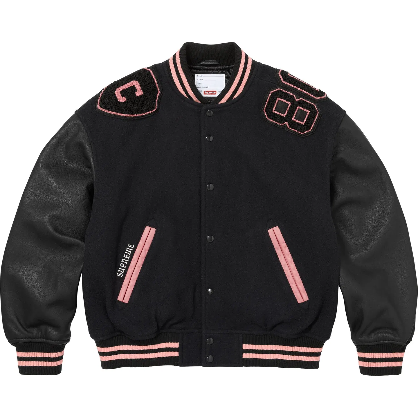 Детская бейсбольная джерси с воротником Supreme, Black