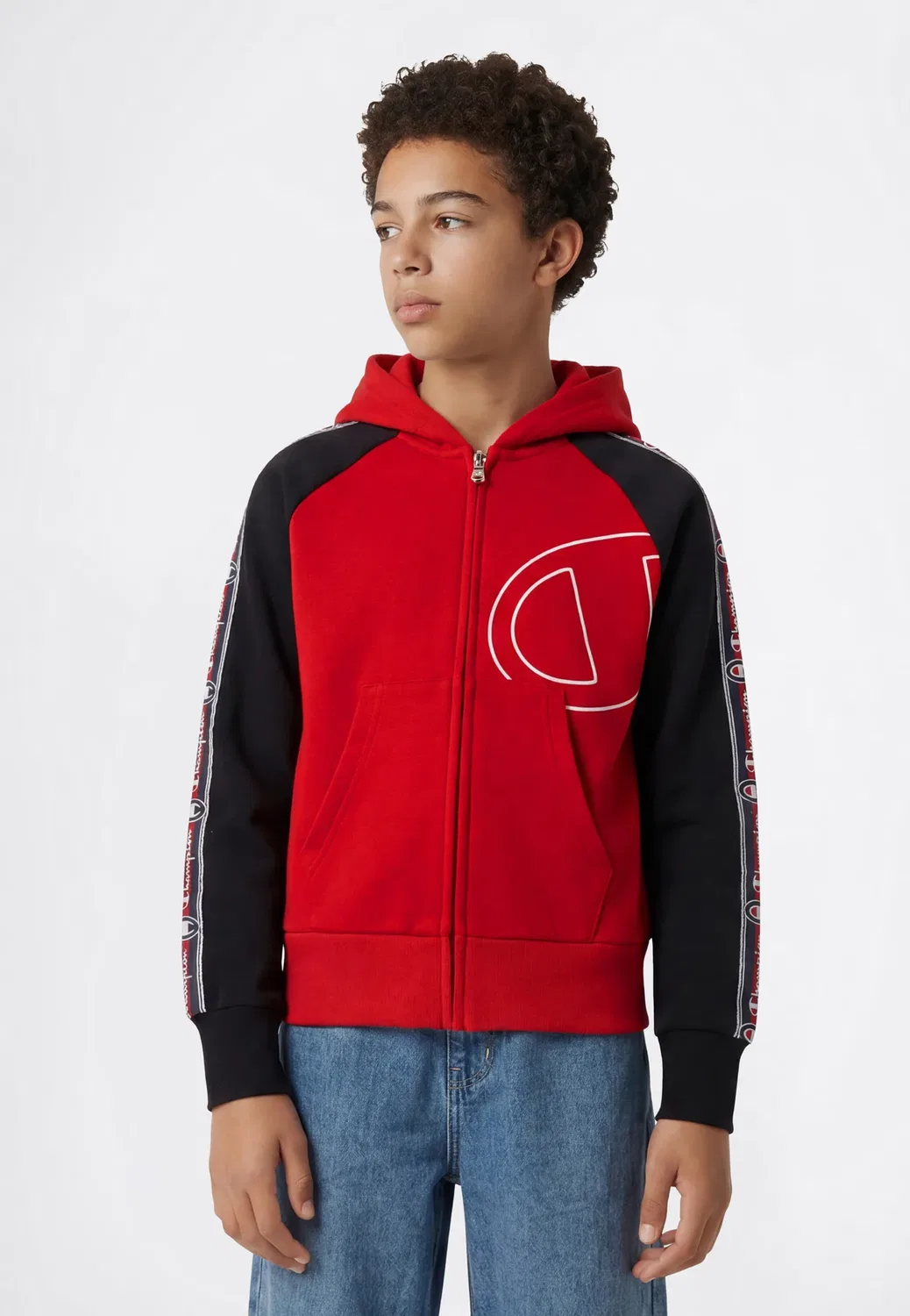 Толстовка с капюшоном на молнии - толстовка на молнии Champion, Dark Red — фото 2