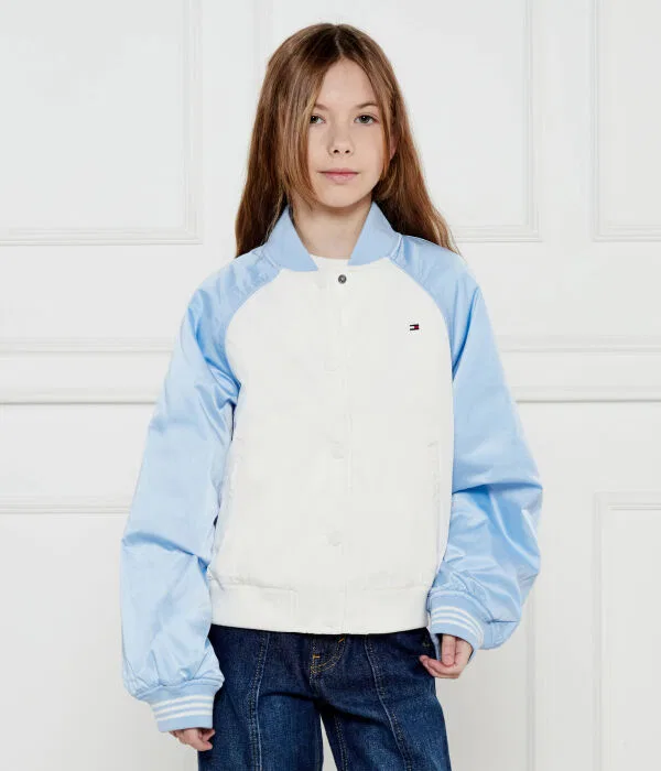 Детская куртка-бомбер свободного кроя Bomber Tommy Hilfiger, Azzurro