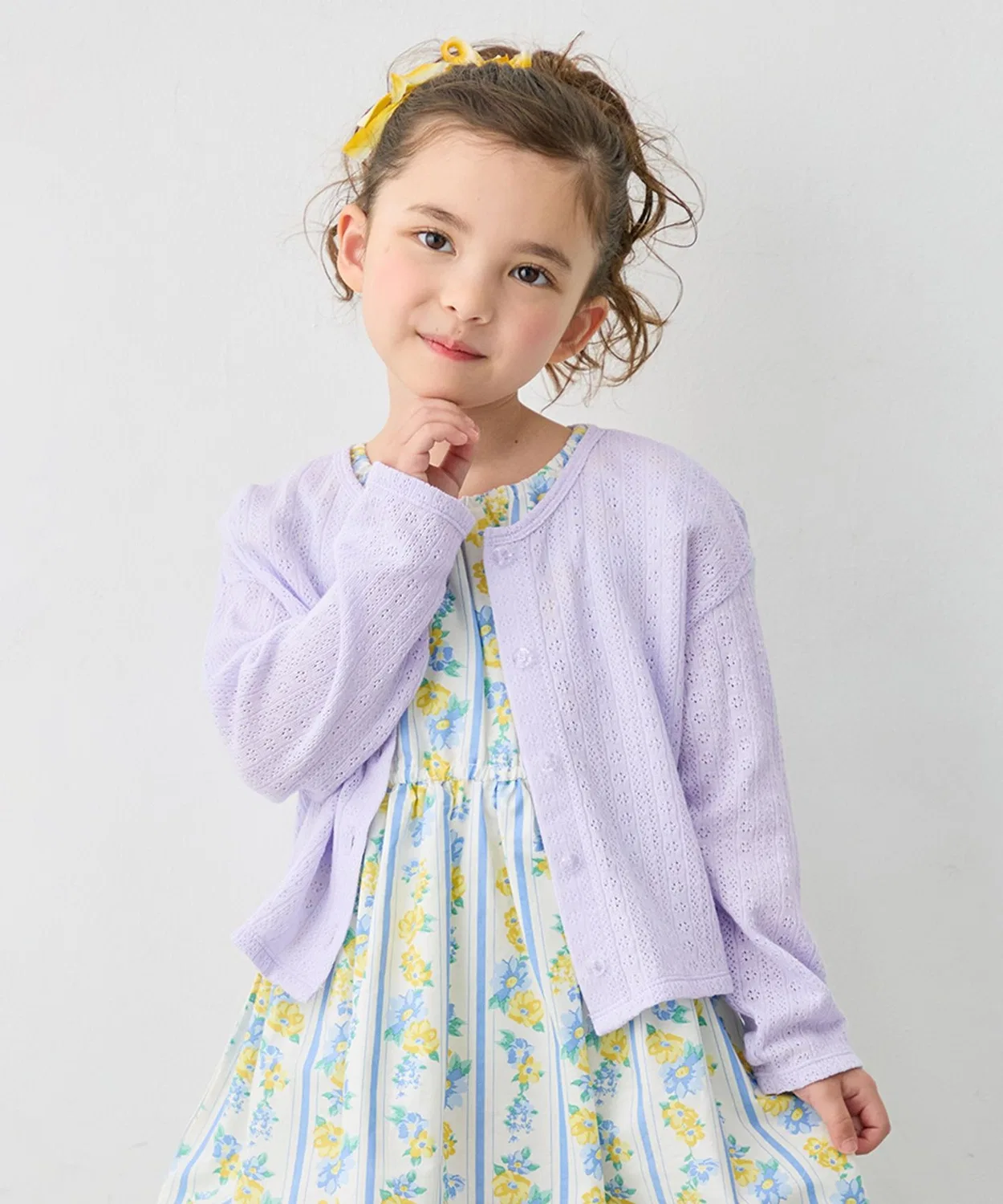 Детский кардиган с длинным рукавомANY Lilac