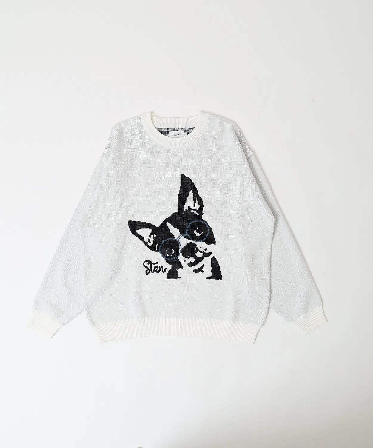 Детский свитер с длинным рукавом модель Sweat-like Jacquard ATELANE, Blue — фото 2