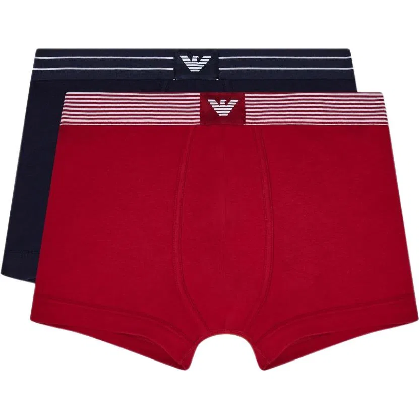 Мужские боксеры 2 шт. Emporio Armani, Red/Marine Blue