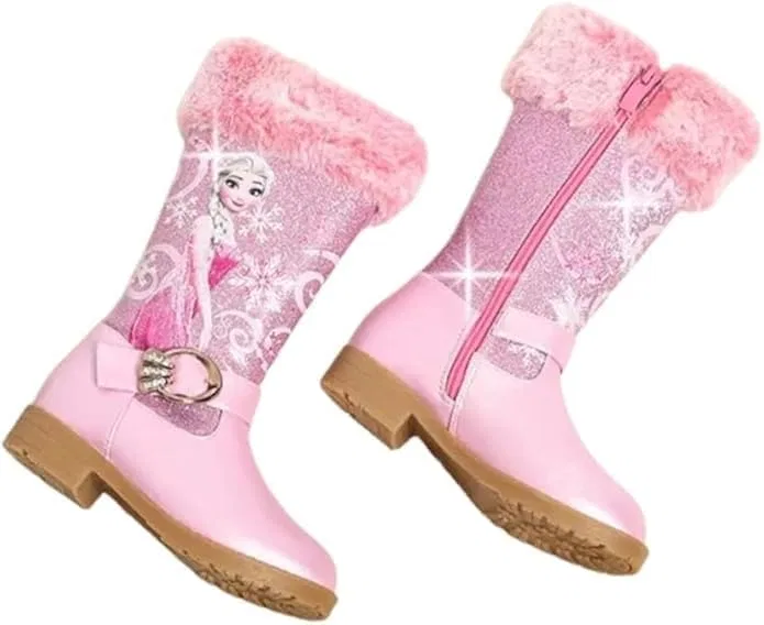 Детские зимние сапоги для девочек Princess High Boots Athena, Pink