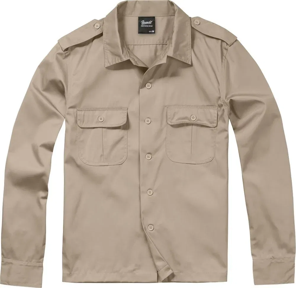 Мужской длинный лонгслив с водоотталкивающим покрытием Brandit, Beige
