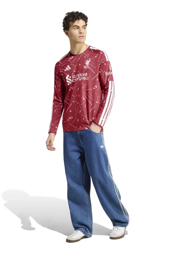Футболка с длинным рукавом «Ливерпуль» - клубная форма Adidas Performance, бордовый