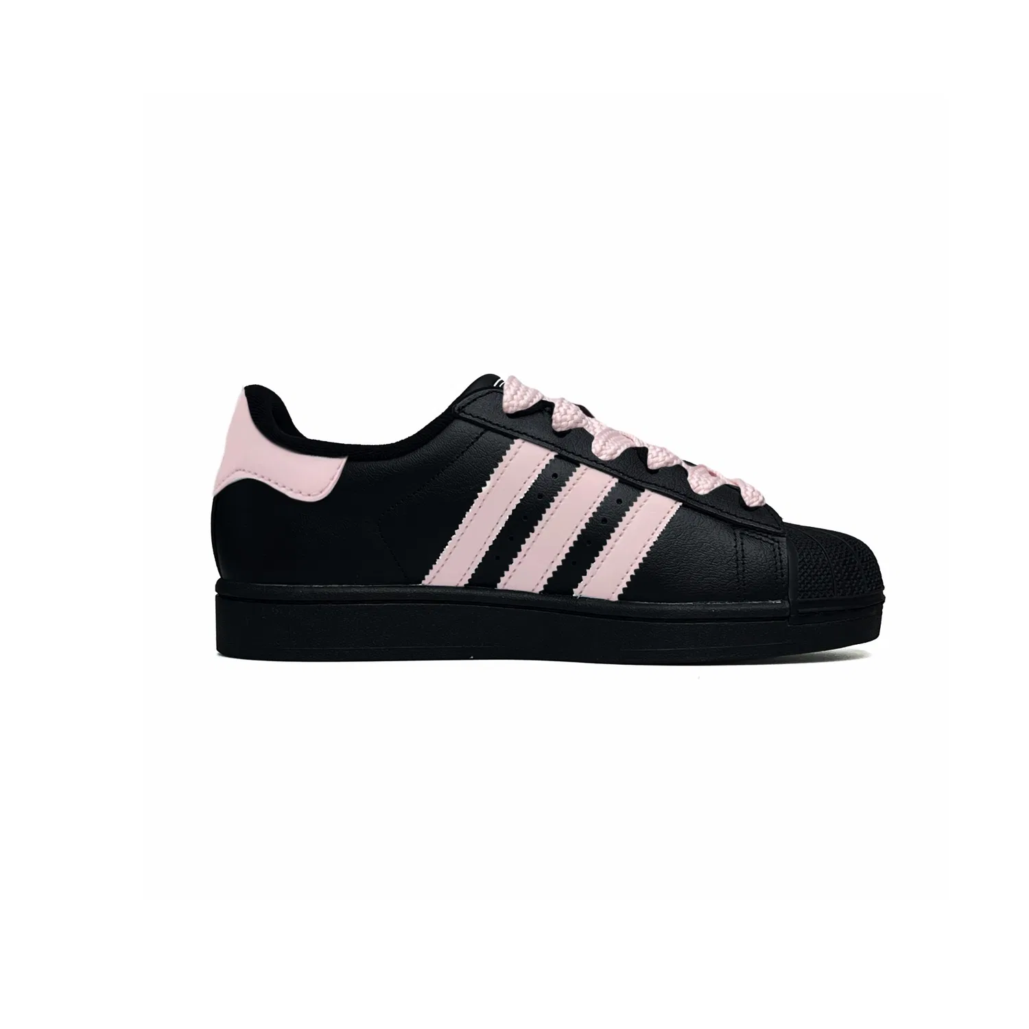 Детские кеды для скейтбординга с принтом Superstar 2 Adidas Originals, Black Pink — фото 4