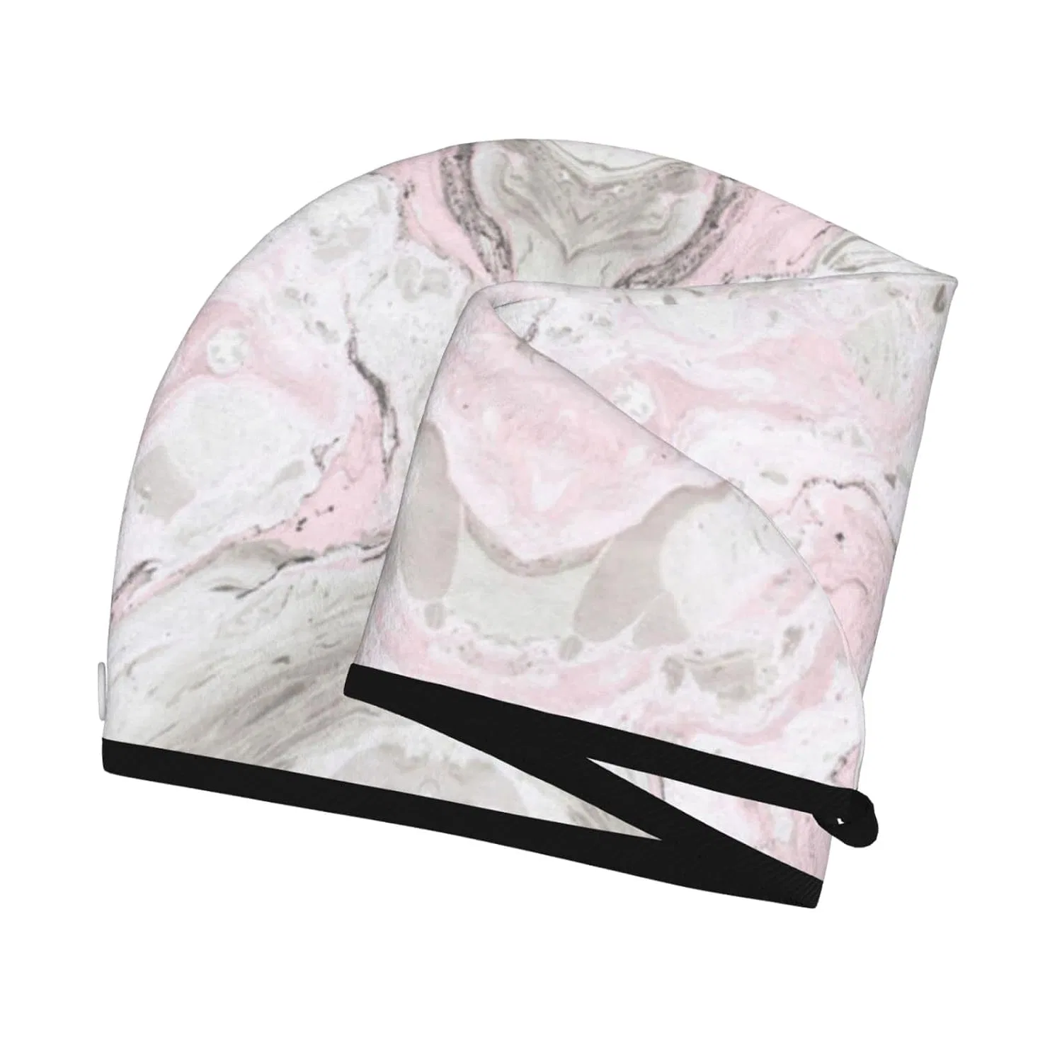 Шапочка для душа Artistic Printed, Oudrspo, Pink Abstract Ink Marble Grey — фото 3