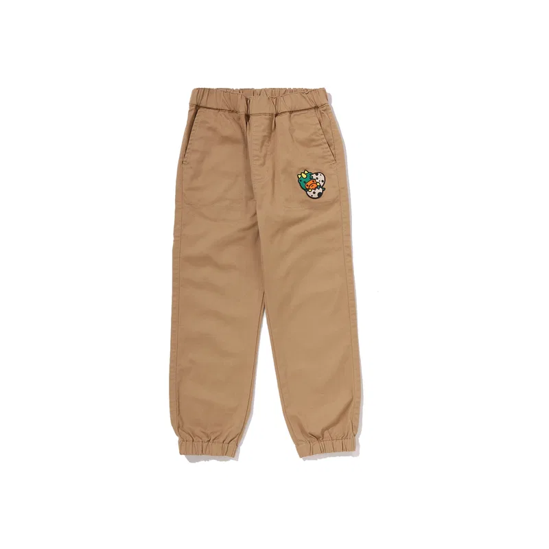 Детские брюки с принтом A BATHING APE Pre School Pants Moderate, Beige Yellow BGX