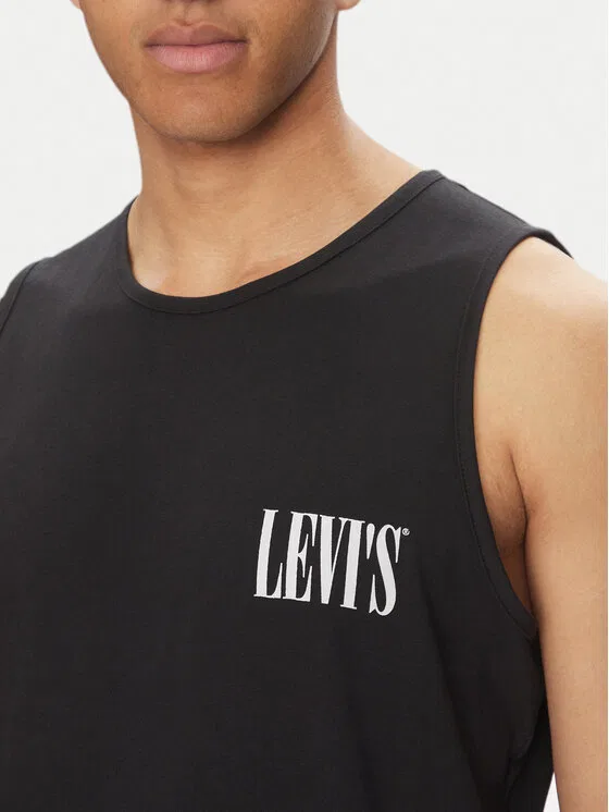 Майка regular fit Graphic Rower Levi'S, черный — фото 4