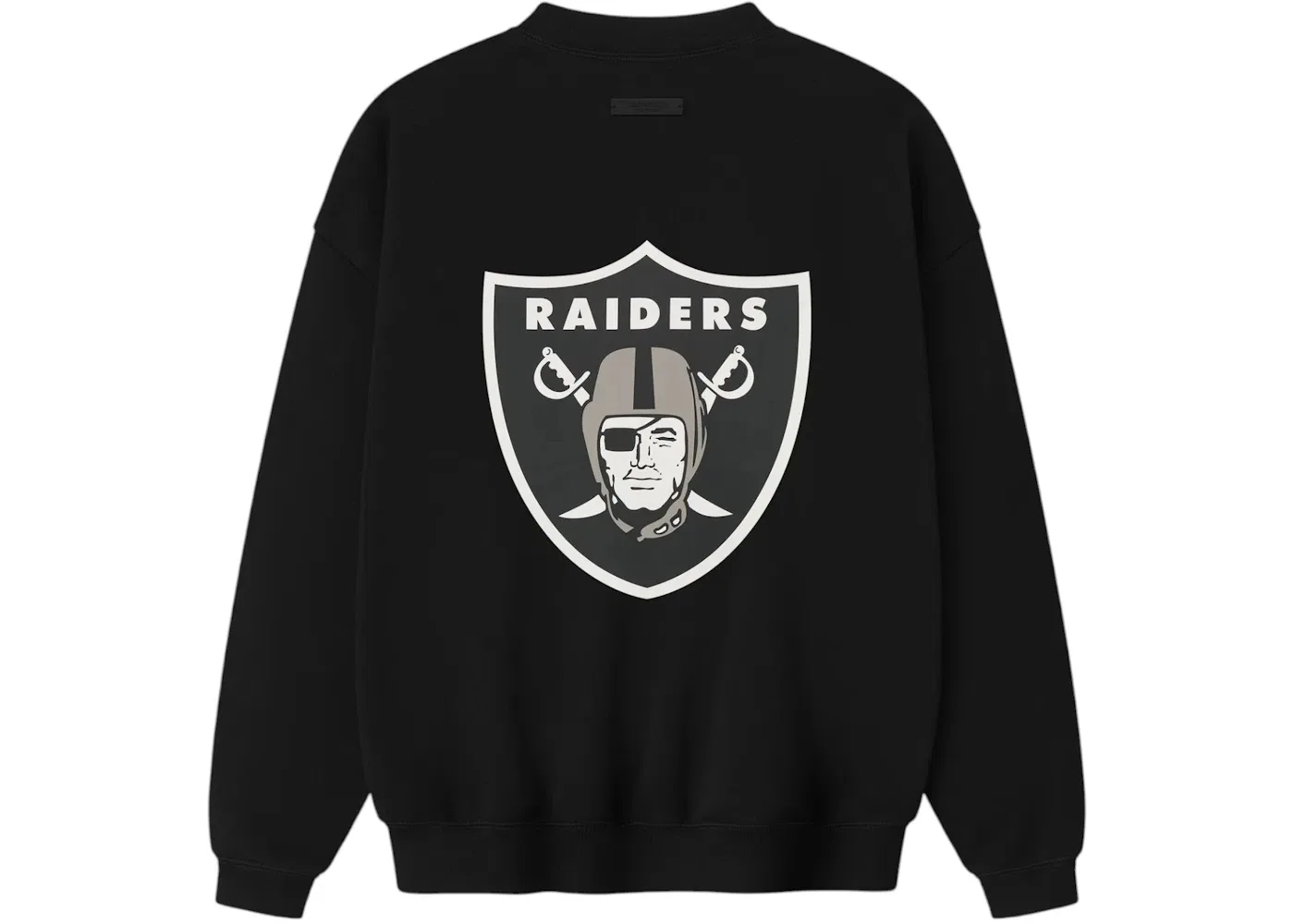 Мужской свитшот с принтом Raiders Fear of God Essentials Crewneck, Black — фото 2