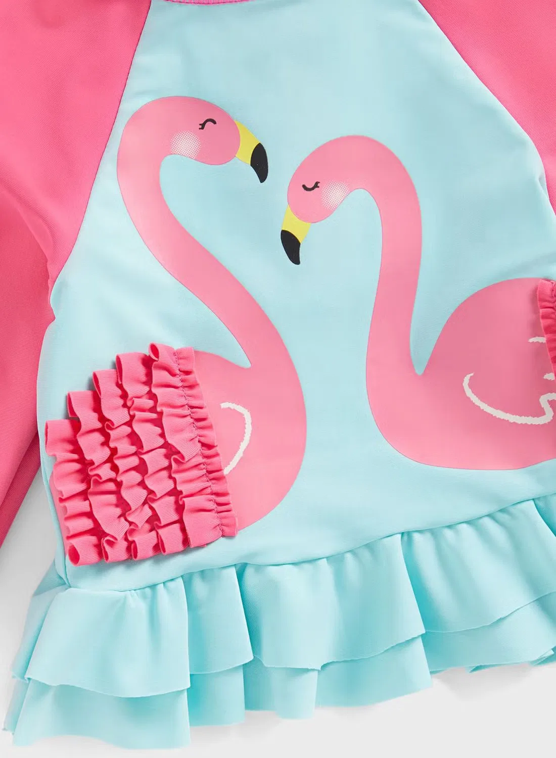 Комплект футболки и шортов с принтом фламинго Mothercare, розовый — фото 3